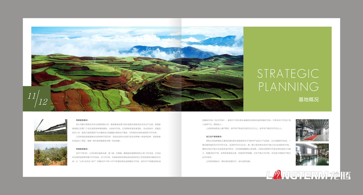 东方乌蒙企业形象画册设计|茶油工业基地宣传册设计|乡村生态旅游宣传画册设计
