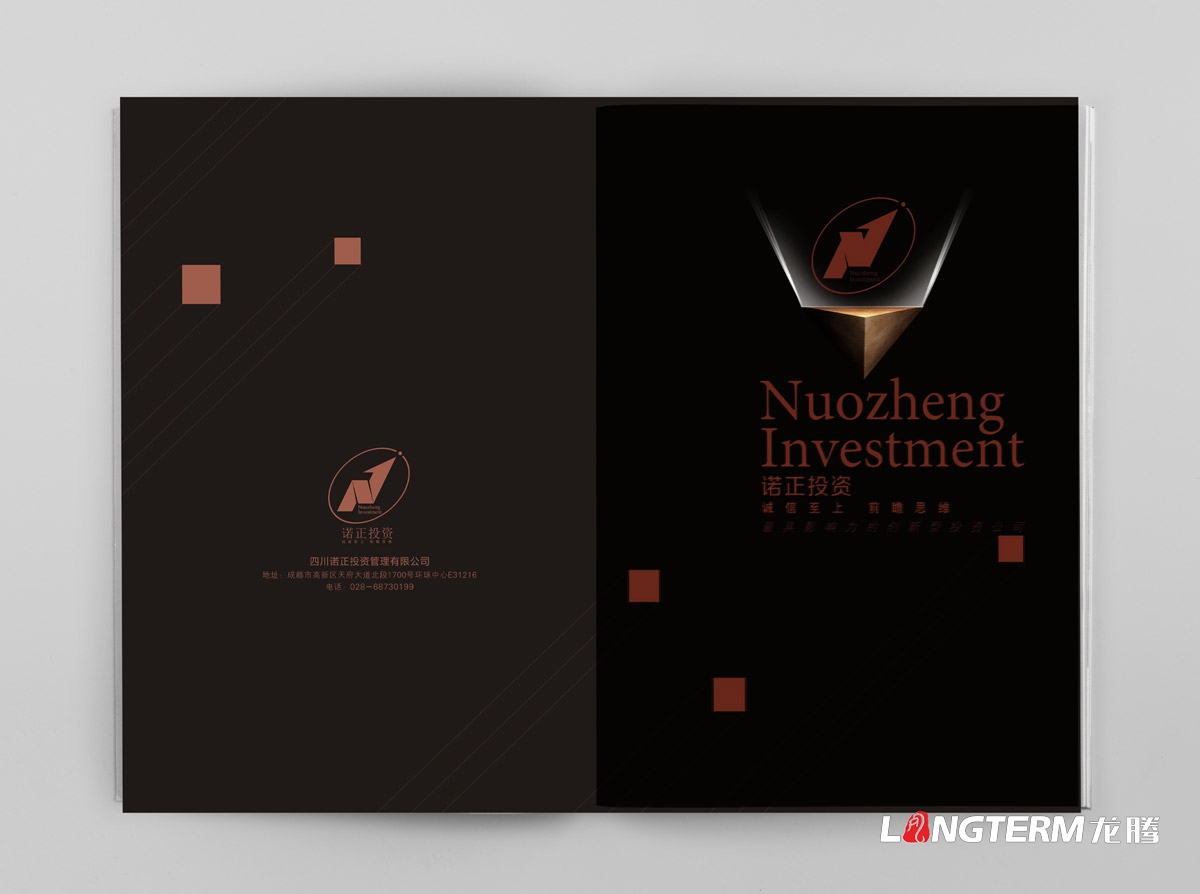 四川投资治理公司形象宣传册设计效果图|投资治理企业品牌画册设计印刷制作