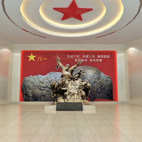 主题展馆-四川省军区某军史馆策划及设计效果图_步队史馆展厅装修建设