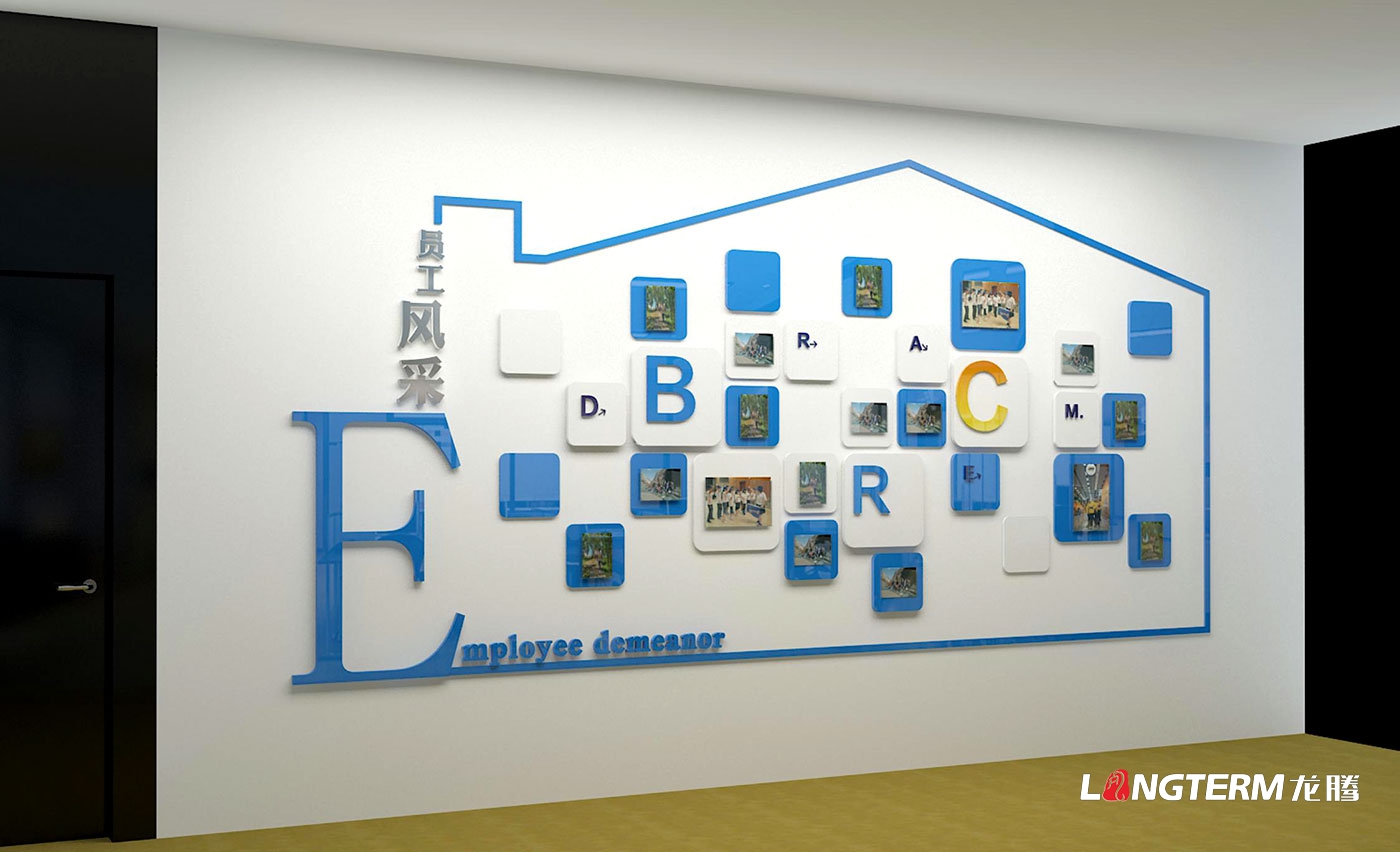 蓝光BRC办公室文化气氛营造设计计划_企业文化墙设计效果图